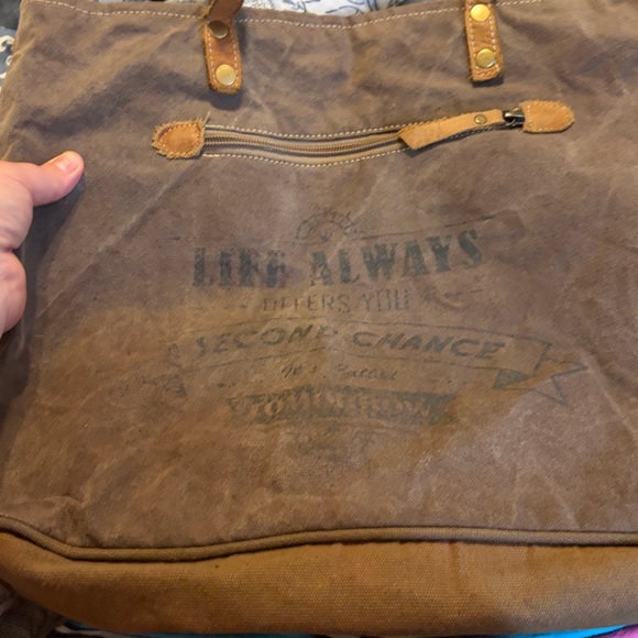 Myra Bag Cotton & Cowhide Tote bag - Picture 12 of 13